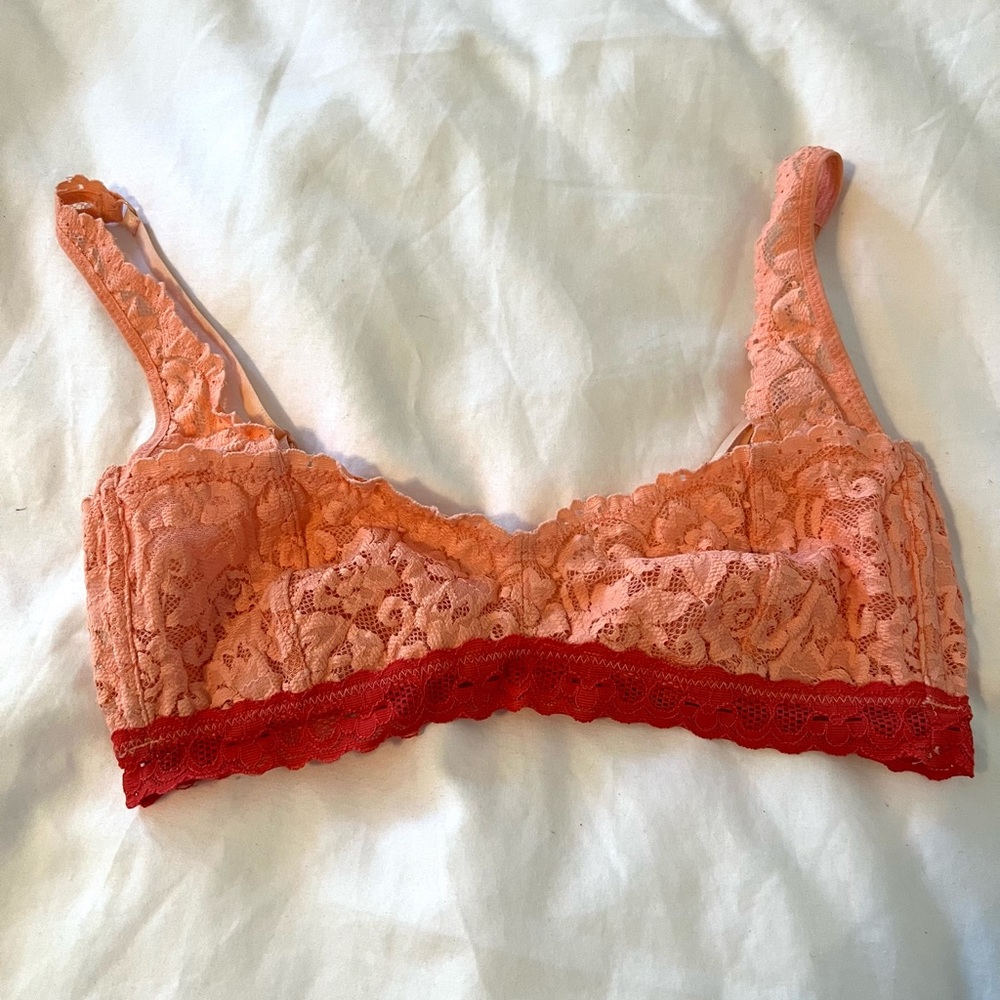 Free People Orange Lace Bralette